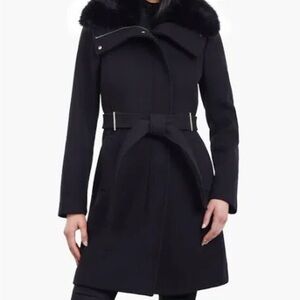Elegant Michael Kors Black Women's wool Blend Coat